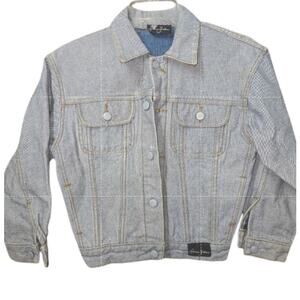 Sean John Girls Size 10 Cropped Denim Jacket Y2K Jean Jacket Blue